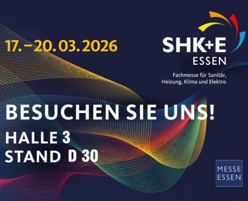 Besuchen Sie Torgen Switzerland auf der SHK+E Messe in Halle 3, Stand D 30 für innovative Lösungen zu Wärmepumpenanschlüssen und Schalldämmung.